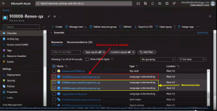 Old and new LUIS resources