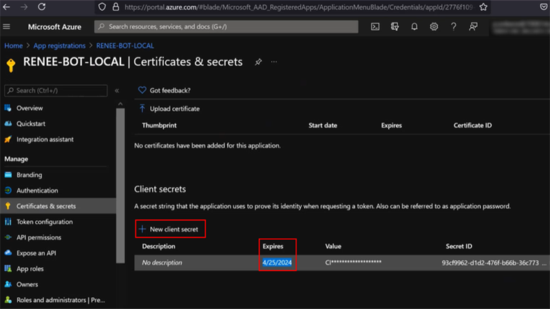 Client Secret Expired