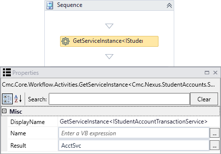 GetServiceInstance for IStudentAccount