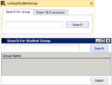 Lookup Student Group - Search