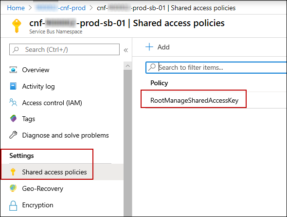 Shared access policies