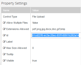 File Upload component - Id field