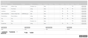 Grid column properties