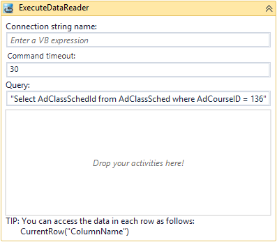 ExecuteDataReader Example