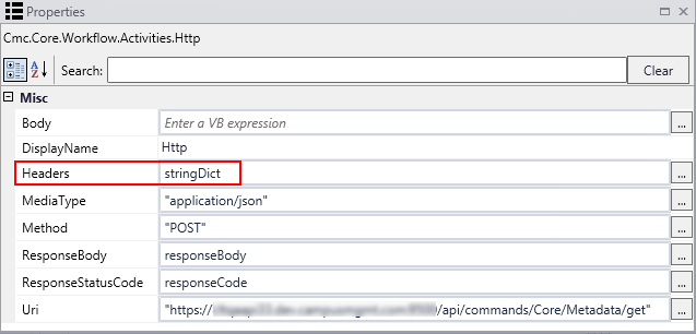 Assign value to stringDict
