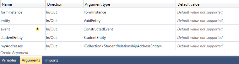 myAddresses argument