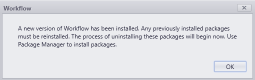 New version of Workflow installed