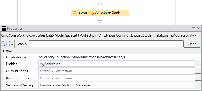 SaveEntityCollection Example