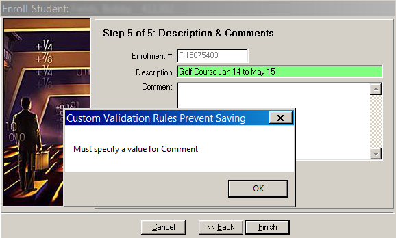 Custom validation - Case 5