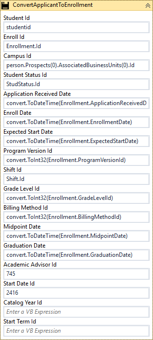 Convert Applicant To Enrollment