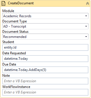 Create Document activity